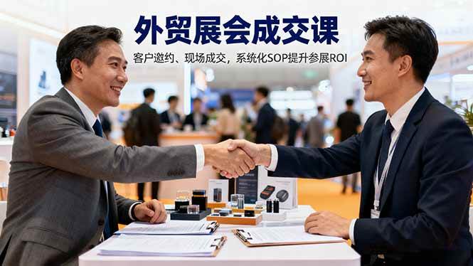 外贸展会成交课,含目标制定、客户邀约、现场成交,系统化SOP提升参展ROI-资源基地