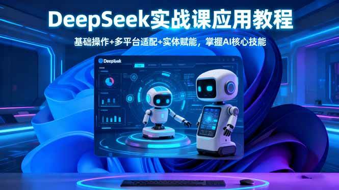 DeepSeek实战课应用教程、基础操作+多平台适配+实体赋能,掌握AI核心技能-资源基地