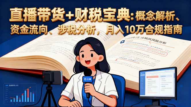 直播带货+财税宝典:概念解析、资金流向、涉税分析,月入10万合规指南-资源基地