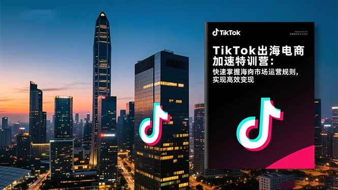TikTok出海电商加速特训营：快速掌握海外市场运营规则，实现高效变现-资源基地