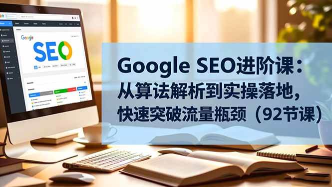 Google SEO进阶课：从算法解析到实操落地，快速突破流量瓶颈（92节课）-资源基地