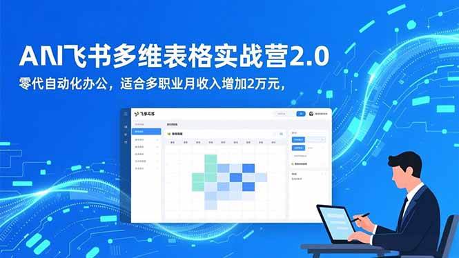 AI+飞书多维表格实战营2.0：零代码自动化办公，适合多职业月收入增加2万元-资源基地