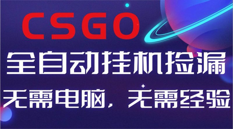 【副业好项目】全球火爆游戏CSGO自动捡漏，新手小白日入500+-资源基地