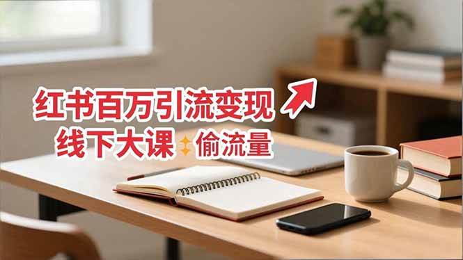 小红书百万引流变现-11月线下大课：分享从0到百万引流路径，手把手教偷流量、拿结果-资源基地