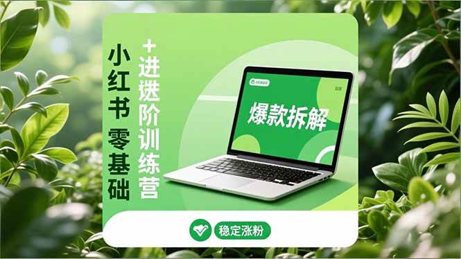 小红书零基础+高阶训练营:安全养号、爆款拆解、长效运营,实现稳定涨粉与变现-资源基地