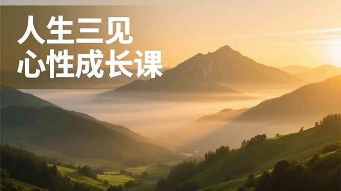 人生三见心性成长课，见天地众生自己，搞透人性安顿身心，活出清晰自我，内在富足无价-资源基地