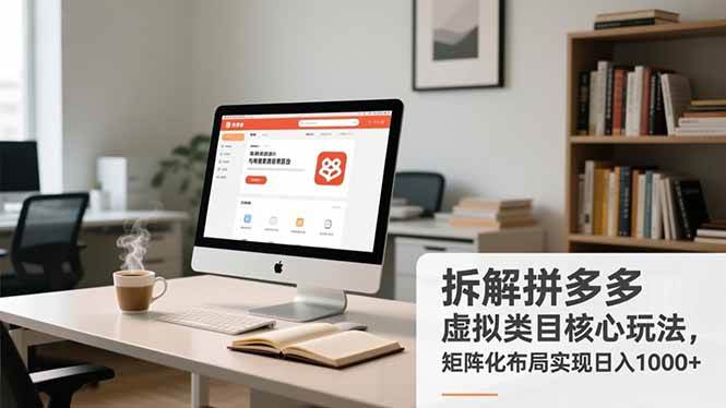 拆解拼多多虚拟类目核心玩法，矩阵化布局实现日入1000+-资源基地