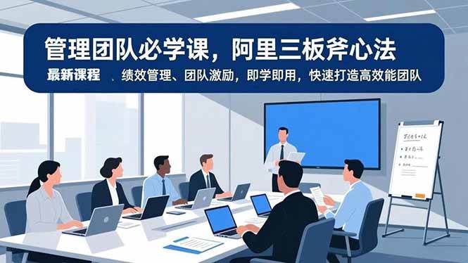 管理团队必学课，阿里三板斧心法、绩效管理、团队激励，即学即用，快速打造高效能团队-资源基地