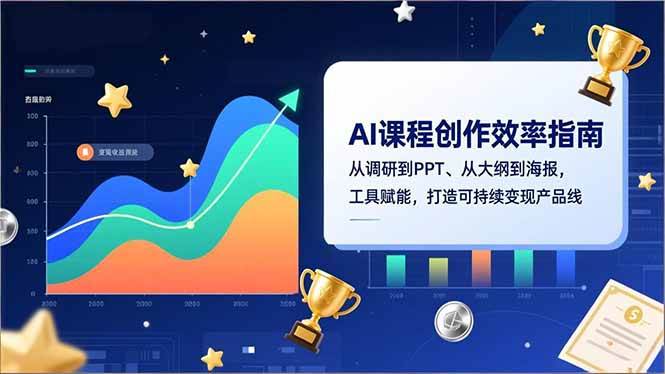 AI课程创作效率指南，从调研到PPT、从大纲到海报，工具赋能，打造可持续变现产品线-资源基地