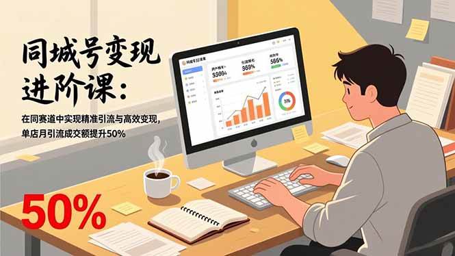 同城号变现进阶课：在同城赛道中实现精准引流与高效变现，单店月引流成交额提升50%-资源基地