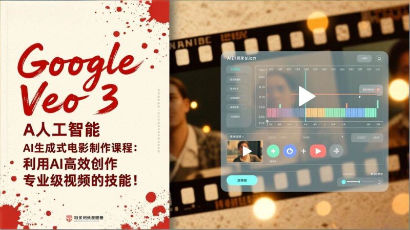 Google Veo 3人工智能AI生成式电影制作课程：利用AI高效创作专业级视频的技能！-资源基地