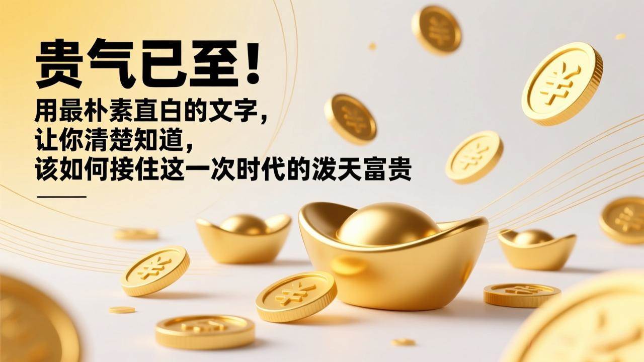 图片[1]-付费文章：贵气已至！用最朴素直白的文字，让你清楚知道，该如何接住这一次时代的泼天富贵-资源基地