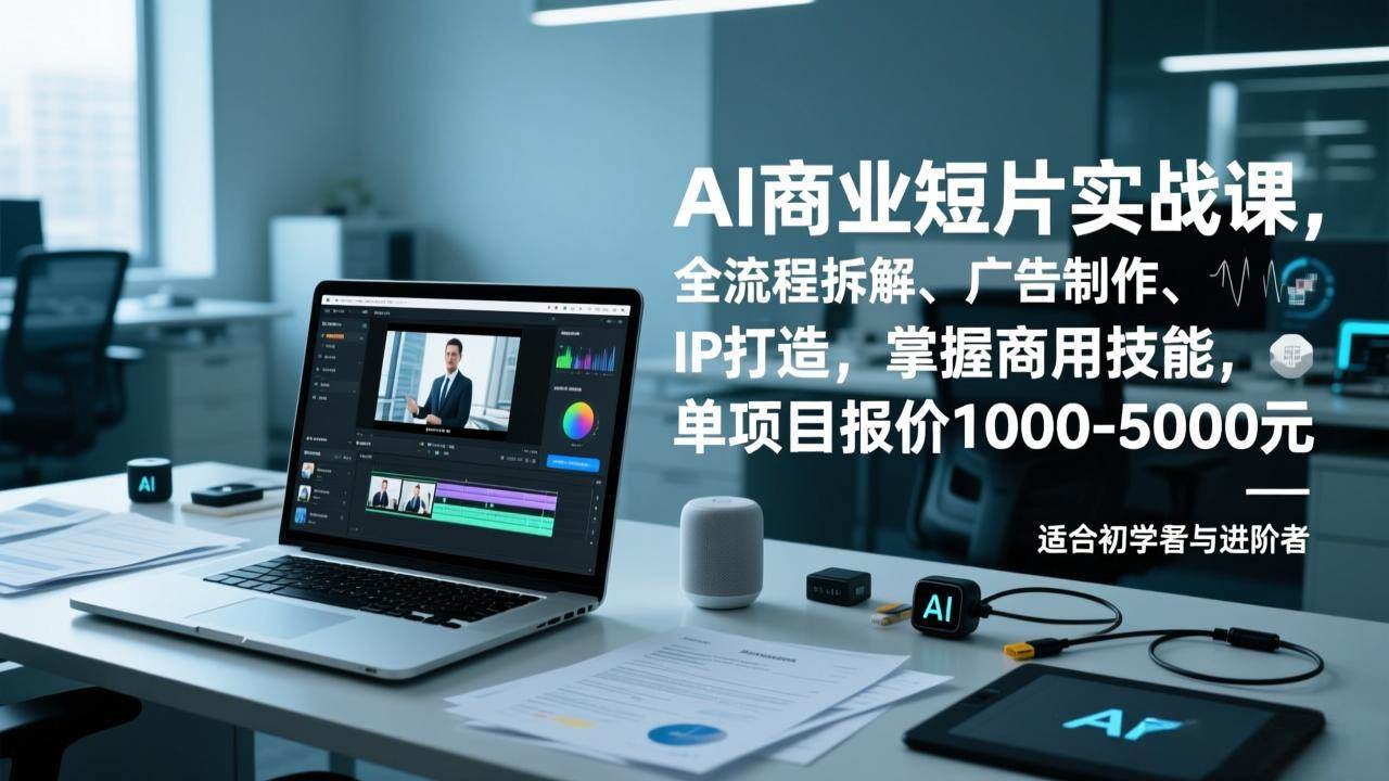 图片[1]-AI商业短片实战课，全流程拆解、广告制作、IP打造，掌握商用技能，单项目报价1000-5000元-资源基地