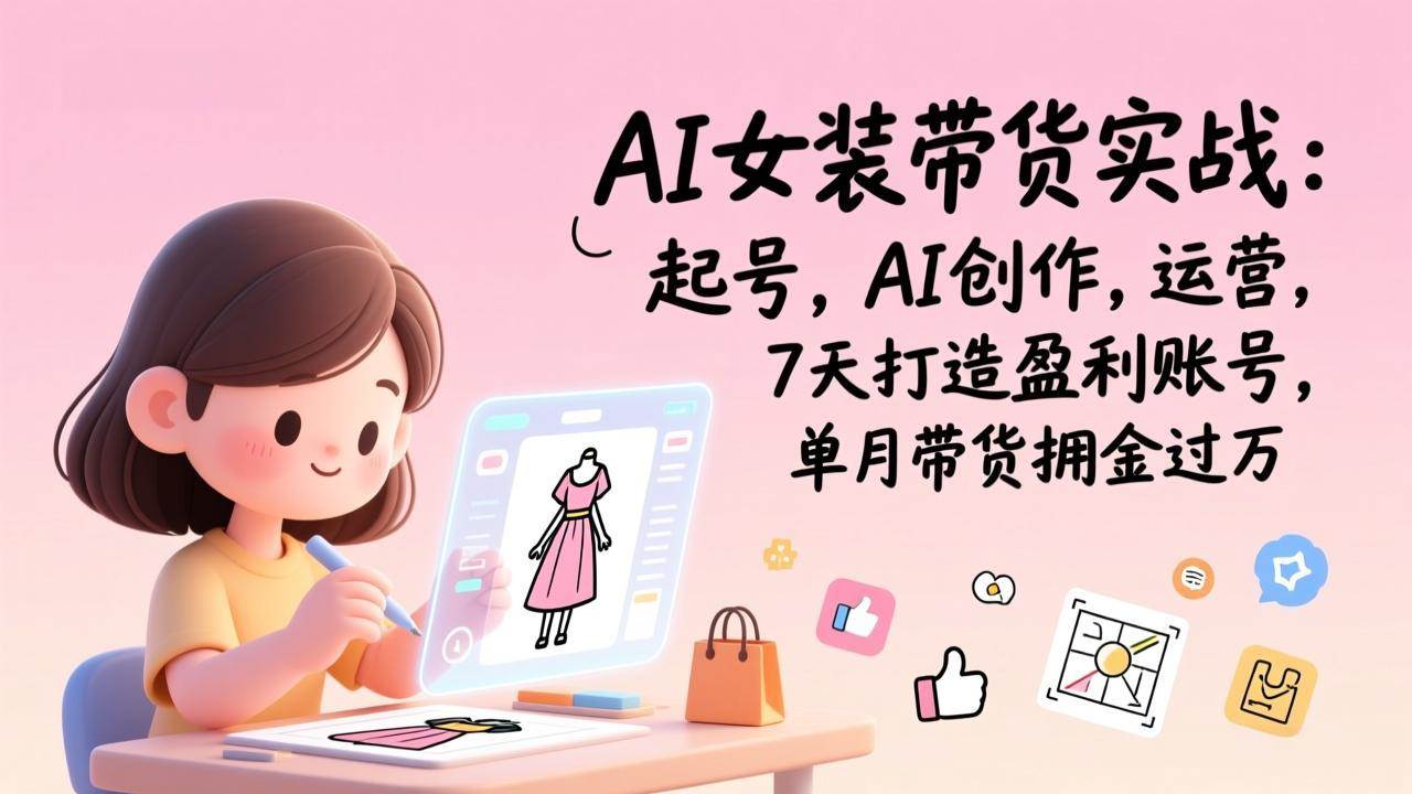 图片[1]-AI女装带货实战班（更新）：起号，AI创作，运营，7天打造盈利账号，单月带货佣金过万-资源基地