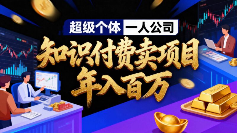 2026年“超级个体一人公司”私域卖项目年入百万，个人IP-精准引流-项目包装-转化成交-资源基地