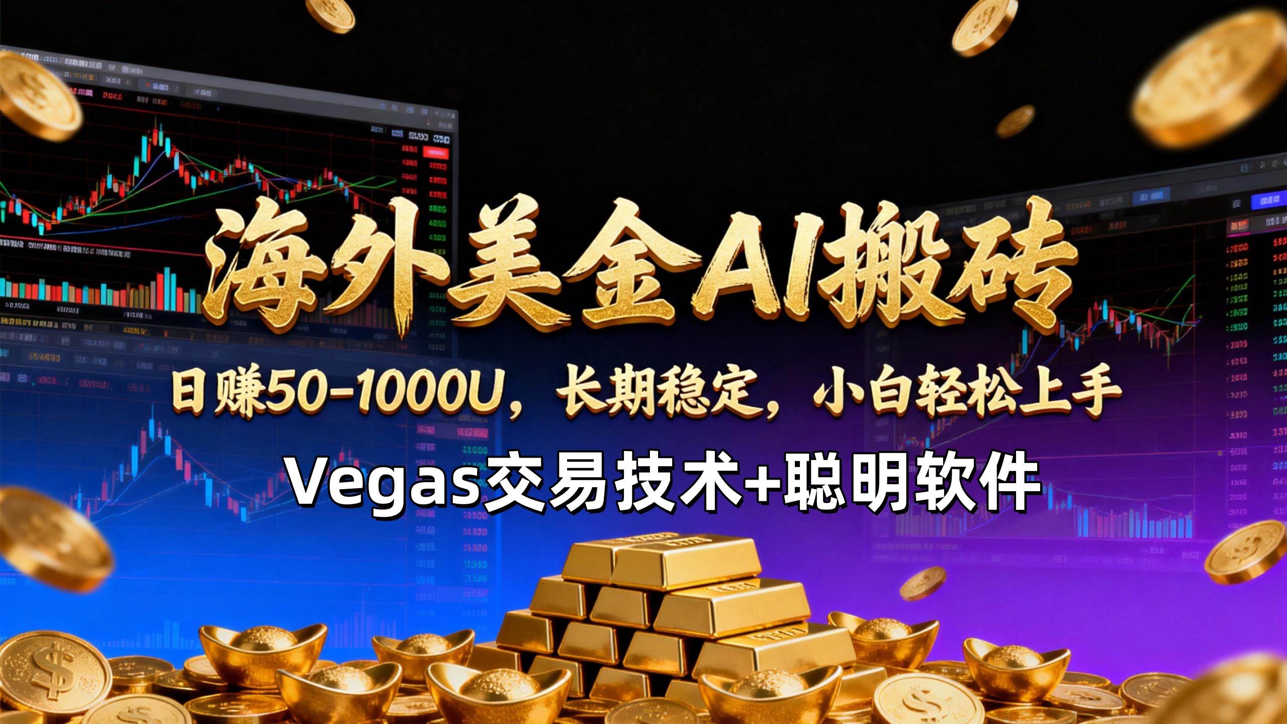 图片[1]-【海外美金AI搬砖】Vegas交易技术+聪明软件，日赚50-1000U，长期稳定，小白轻松上手。-资源基地