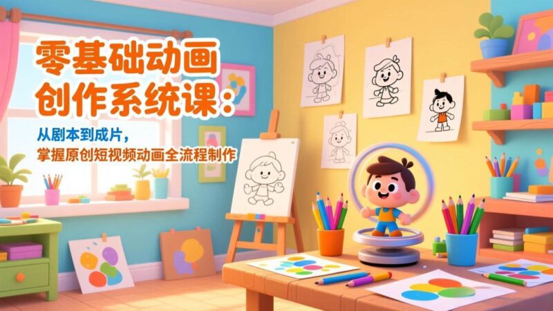 零基础动画创作系统课：从剧本到成片，掌握原创短视频动画全流程制作-资源基地