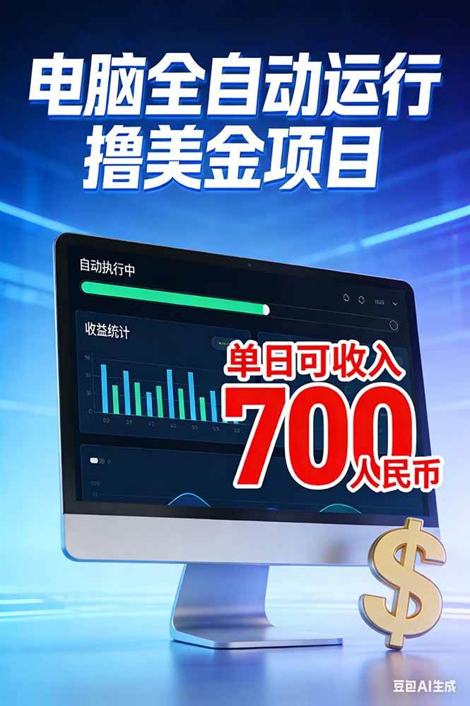 图片[1]-2026年电脑全自动赚美金项目，单电脑日收益700+-资源基地