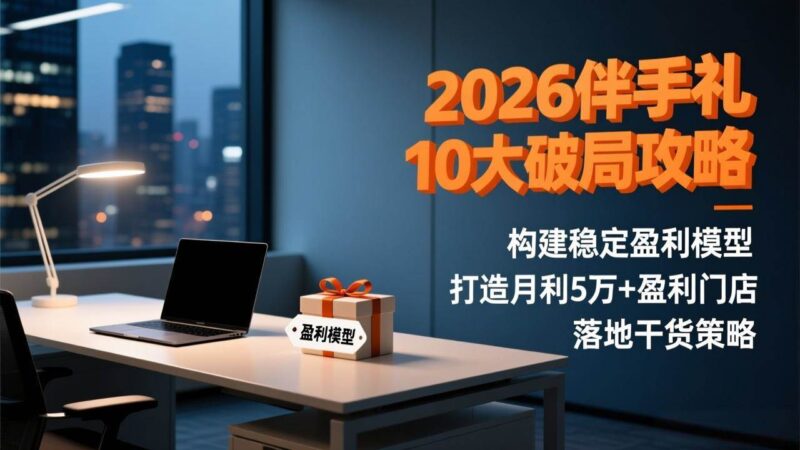 2026伴手礼10大破局攻略：构建稳定盈利模型，打造月利5万+盈利门店，落地干货策略-资源基地