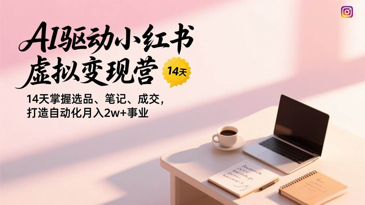 图片[1]-AI驱动小红书虚拟变现营，14天掌握选品、笔记、成交，打造自动化月入2w+事业-资源基地