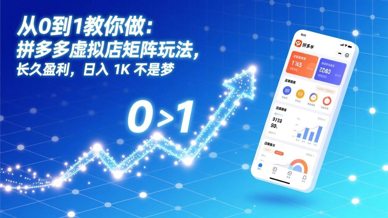 图片[1]-从0到1教你做：拼多多虚拟店矩阵玩法，长久盈利，日入 1K 不是梦-资源基地