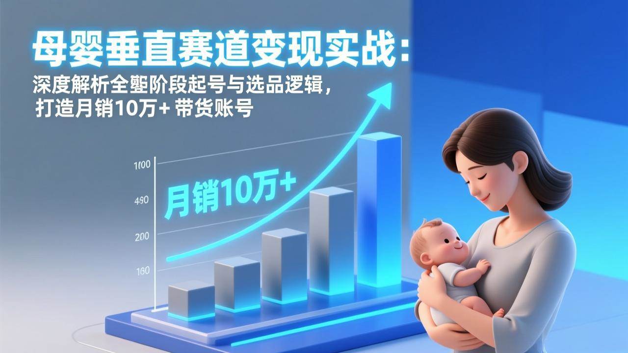 图片[1]-母婴垂直赛道变现实战：深度解析三大阶段起号与选品逻辑，打造月销10万+带货账号-资源基地