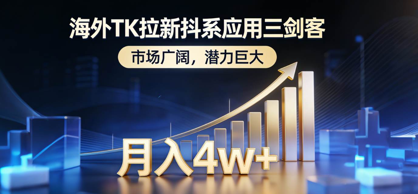 图片[1]-海外TK拉新抖系应用三剑客，市场广阔，潜力巨大，月入1w+-资源基地