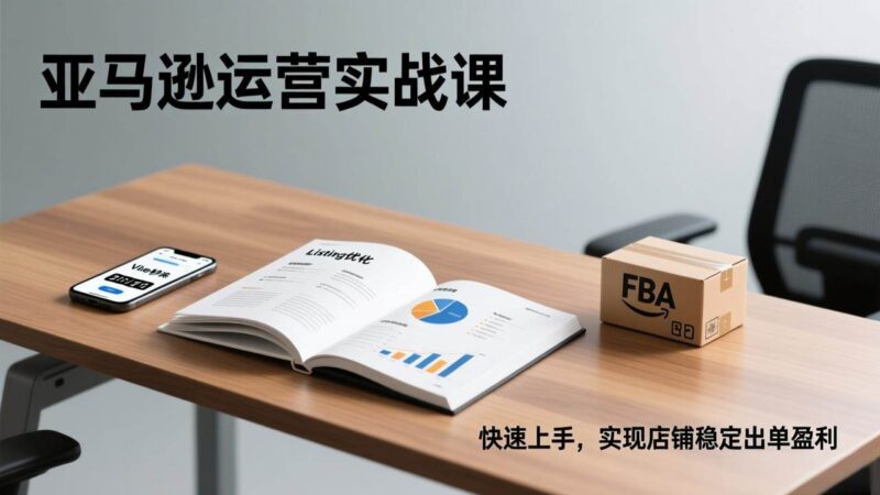 亚马逊运营实战课,Listing优化、Vine秒杀、FBA发货,快速上手,实现店铺稳定出单盈利-资源基地