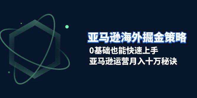 亚马逊海外掘金策略,0基础也能快速上手,亚马逊运营月入十万秘诀-资源基地