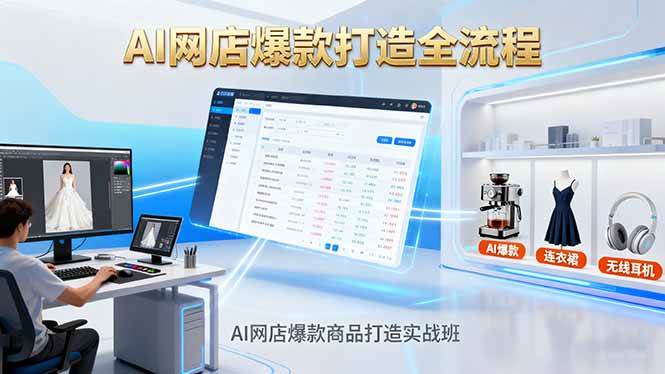AI网店爆款商品打造实战班：AI技术实现商品图智能处理，快速搭建AI网店-资源基地