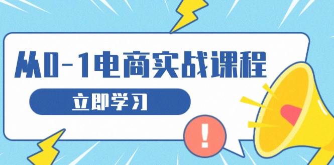 从零做电商实战课程,教你如何获取访客、选品布局,搭建基础运营团队-资源基地