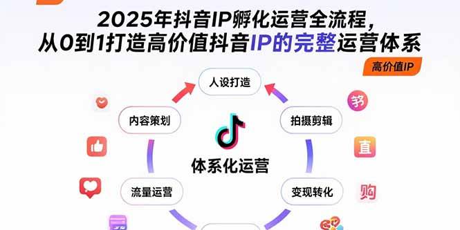 2025年抖音IP孵化运营全流程,从0到1打造高价值抖音IP的完整运营体系-资源基地
