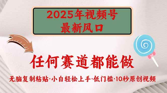 2025年视频号新风口,低门槛只需要无脑执行-资源基地