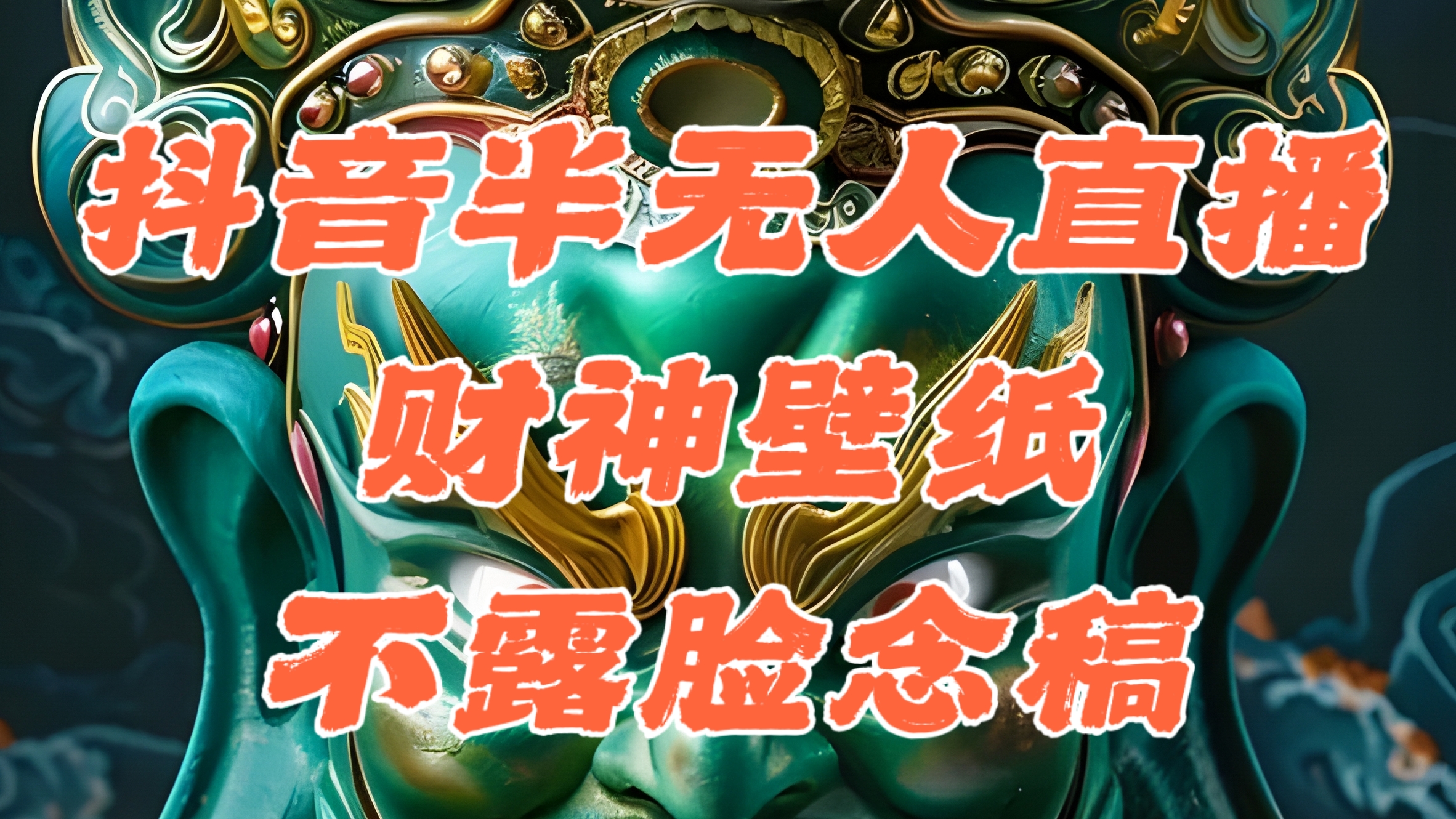 抖音半无人直播公会素材撸音浪，生肖财神AI图直播不露脸读稿，单日1000+-资源基地