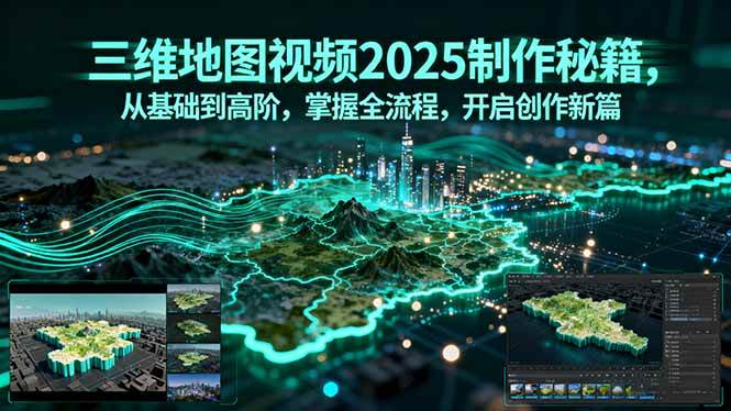 三维地图视频2025制作秘籍，从基础到高阶，掌握全流程，开启创作新篇-资源基地