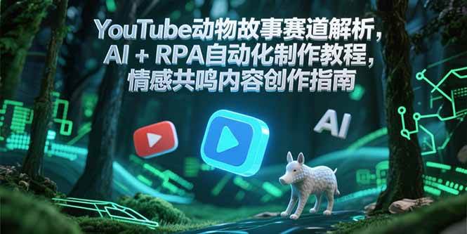 YouTube动物故事赛道解析，AI+RPA自动化制作教程，情感共鸣内容创作指南-资源基地