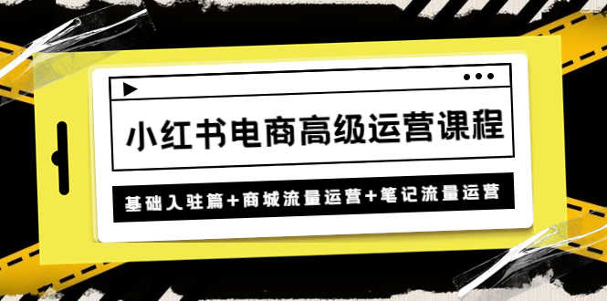 小红书电商高级运营课程:基础入驻篇+商城流量运营+笔记流量运营-资源基地