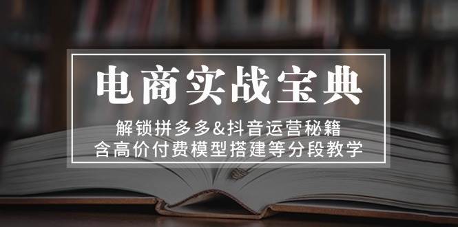 电商实战宝典 解锁拼多多&抖音运营秘籍 含高价付费模型搭建等分段教学-资源基地
