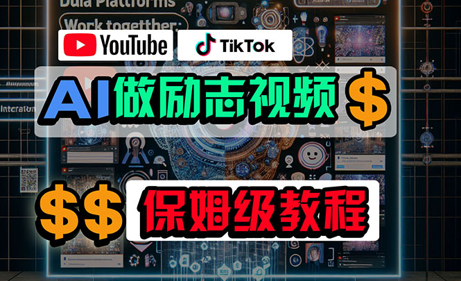 利用AI制作励志视频，在YouTube和TikTok赚钱，小白可做（附工具）-资源基地
