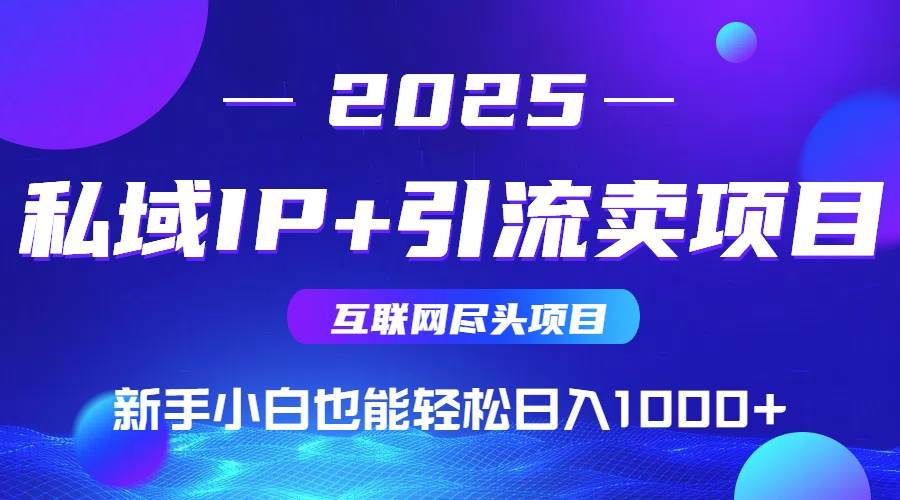 2025网创尽头项目,私域IP+引流,新手小白也能在家日入1000+-资源基地