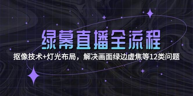 绿幕直播全流程：抠像技术+灯光布局，解决画面绿边虚焦等12类问题-资源基地