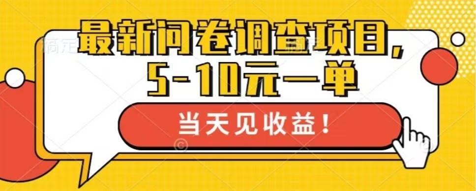 最新问卷调查项目,单日零撸100+-资源基地