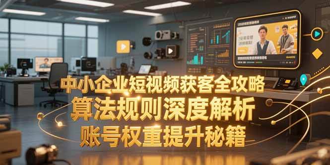 中小企业短视频获客全攻略，算法规则深度解析，账号权重提升秘籍-资源基地