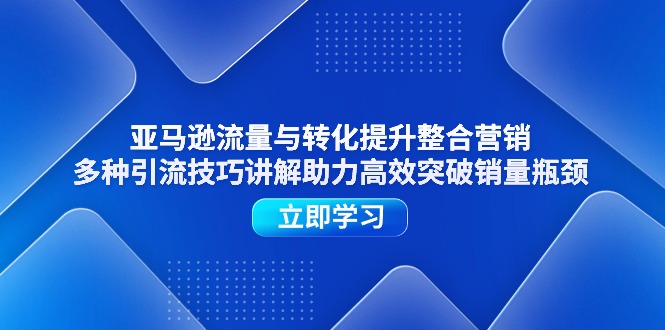 亚马逊流量与转化提升整合营销，多种引流技巧讲解助力高效突破销量瓶颈-资源基地