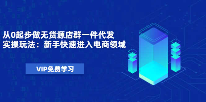 从0起步做无货源店群一件代发实操玩法:新手快速进入电商领域(40节视频)-资源基地