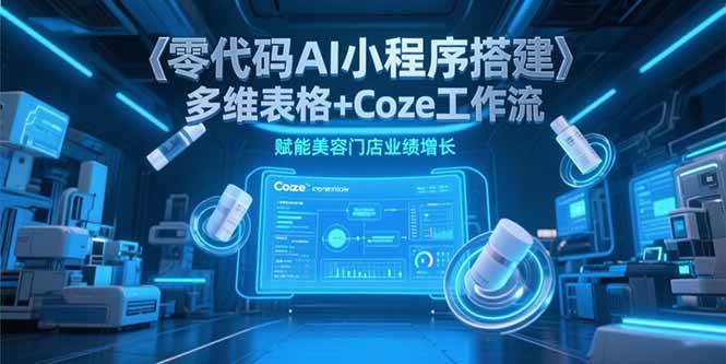 零代码AI小程序搭建，多维表格+Coze工作流，赋能美容门店业绩增长-资源基地