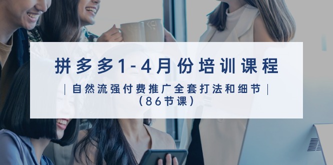 拼多多1-4月份培训课程，自然流强付费推广全套打法和细节（86节课）-资源基地