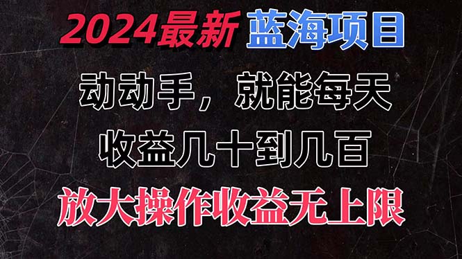 有手就行的2024全新蓝海项目，每天1小时收益几十到几百，可放大操作收…-资源基地