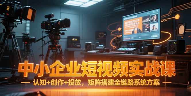 中小企业短视频实战课，认知+创作+投放，矩阵搭建全链路系统方案-资源基地