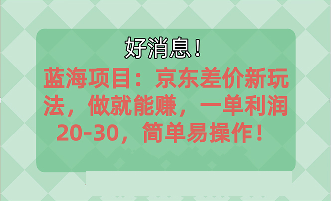 越早知道越能赚到钱的蓝海项目：京东大平台操作，一单利润20-30，简单…-资源基地